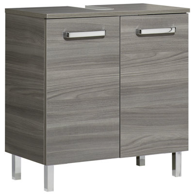 Quickset 912 60cm Single Bathroom Vanity Base Only in Sangallo Grey