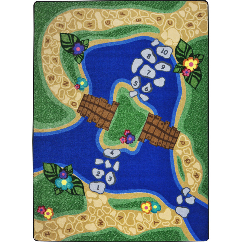 Alphabet Trail by Joy Carpets Area Rug, Rectangle 7'8" x 10'9"