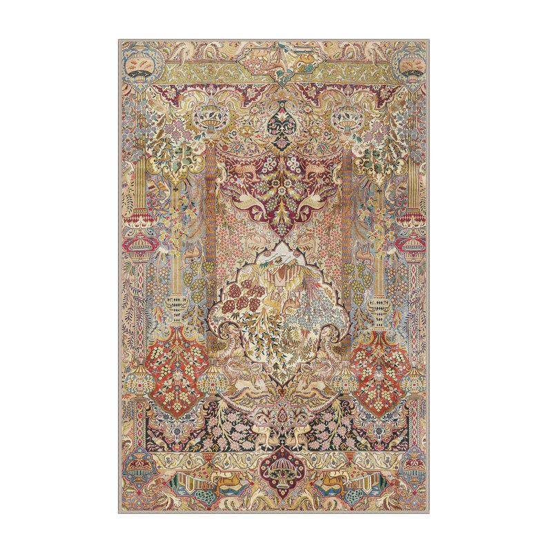 Tapis oriental gris / bleu / beige, Rectangle 3 pi x 5 pi