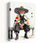 «Rustic Man», chapeau coloré, portrait abstrait rustique coloré, art mural-129151027