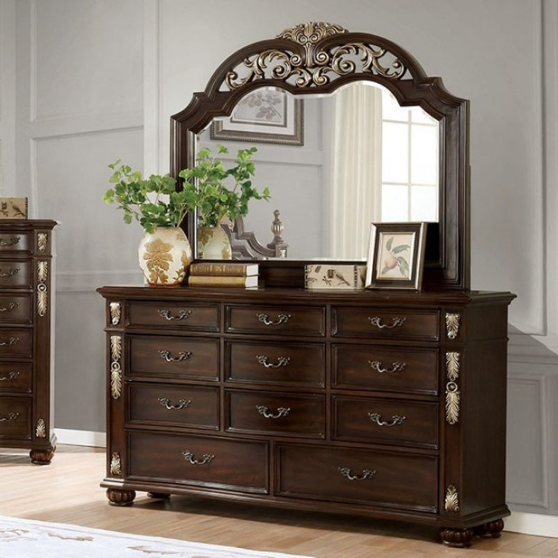 Commode double 11 tiroirs avec miroir Albrecht