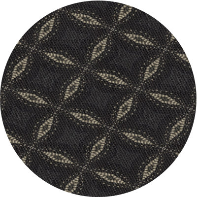 Tapis décoratif noir ikat