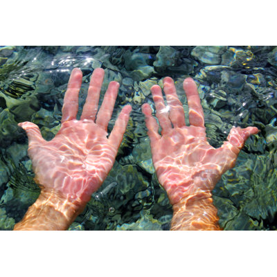 Hands Underwater River by LUNAMARINA - Wrapped Canvas Print