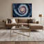 Sci Fi galaxie spirale nébuleuse, photographie sur toile grise-1070076177