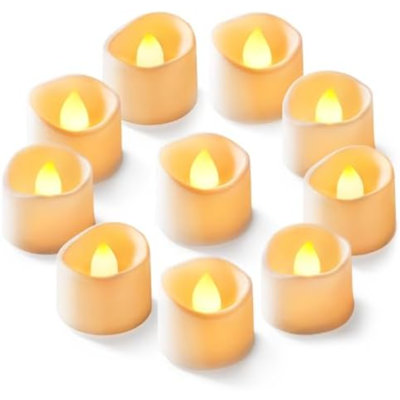12-Pack Flameless LED Tea Lights Candles Battery Operated, 200+Hour Fake Electric Candles TeaLights for Votive, Aniversary, Wedding Centerpiece Table Decor, Funeral, Halloween, Christmas