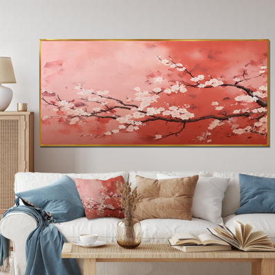 Fleur de cerisier rose et blanc 3 - Art mural cerise