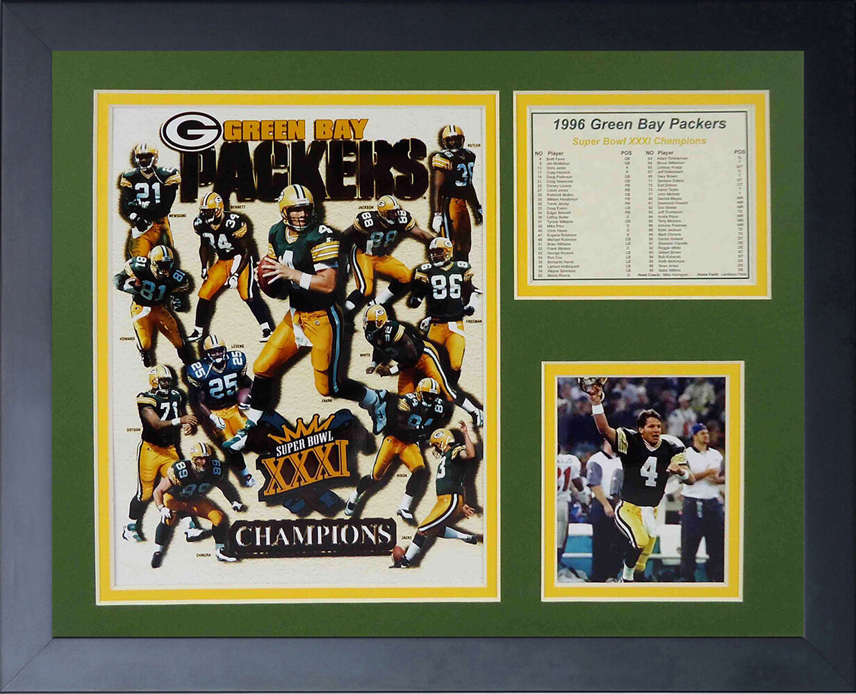 GREEN BAY PACKERS MATTED PHOTO OF SUPER BOWL 2 NEWSPAPER FRONT PAGE