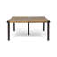 Table de salle à manger d'extérieur / intérieure en bois d'acacia et en métal avec plateau à lattes de 64 po Lankershim