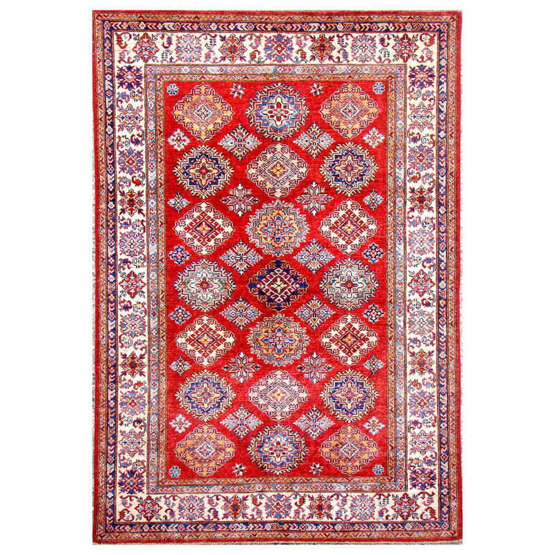 Hand Woven Wool Ikat Area Rug