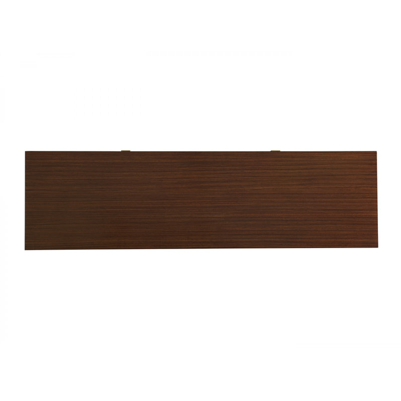 Aventura Aria 72" Transitional Zebrano Wood Media Console with Gold Accents