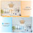  42" BoHo White Retractable Ceiling Fan with Light Kit and Remote Wooden Beads Shade 6-speed DC Motor-1444378841