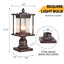 Luminaire extérieur en verre 15 po-255171473