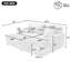 Très grand canapé double méridienne 83,5 po Cloud Couch-1333806885