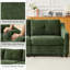 Modern Chenille L-Shaped 3 Seater Sofa With Removable Ottoman  -38373552