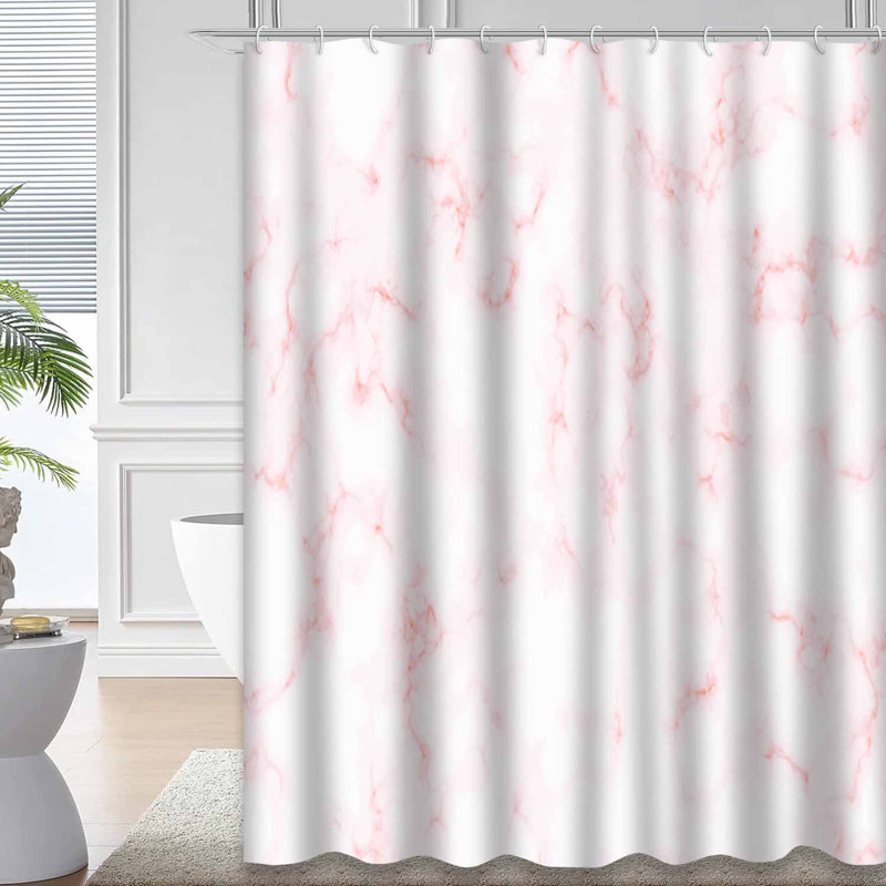 Rideau de douche Marble White, L 72 po x l 72 po
