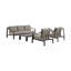 Canapé d'extérieur en aluminium brun Umbriax