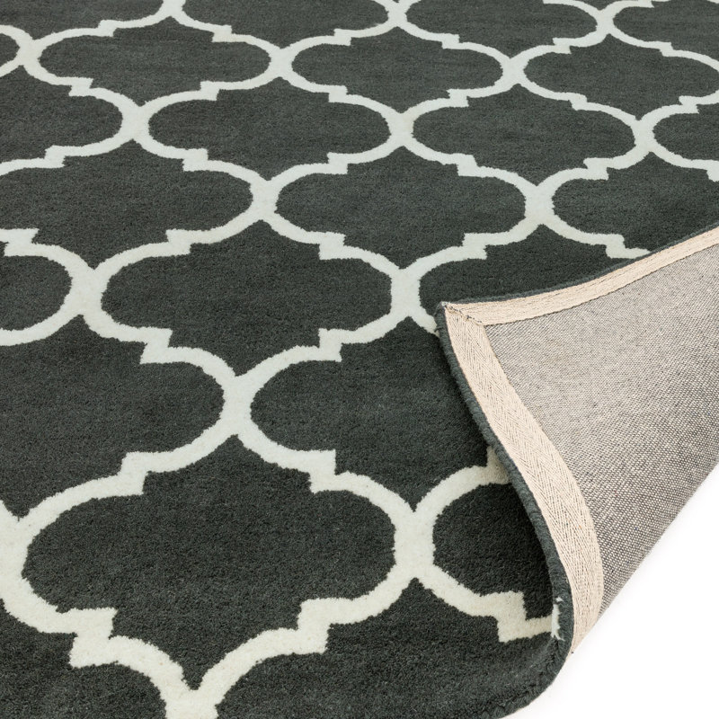 Reina Geometric Wool Hand Woven Area Rug, Rectangle 80 x 150cm