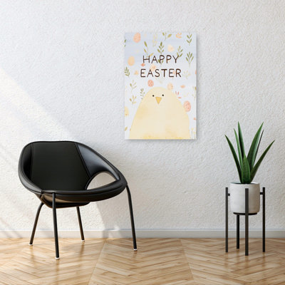 Joyeuses Pâques, poussin fantaisiste, abstrait, contemporain, oiseau, nature, printemps, impression murale