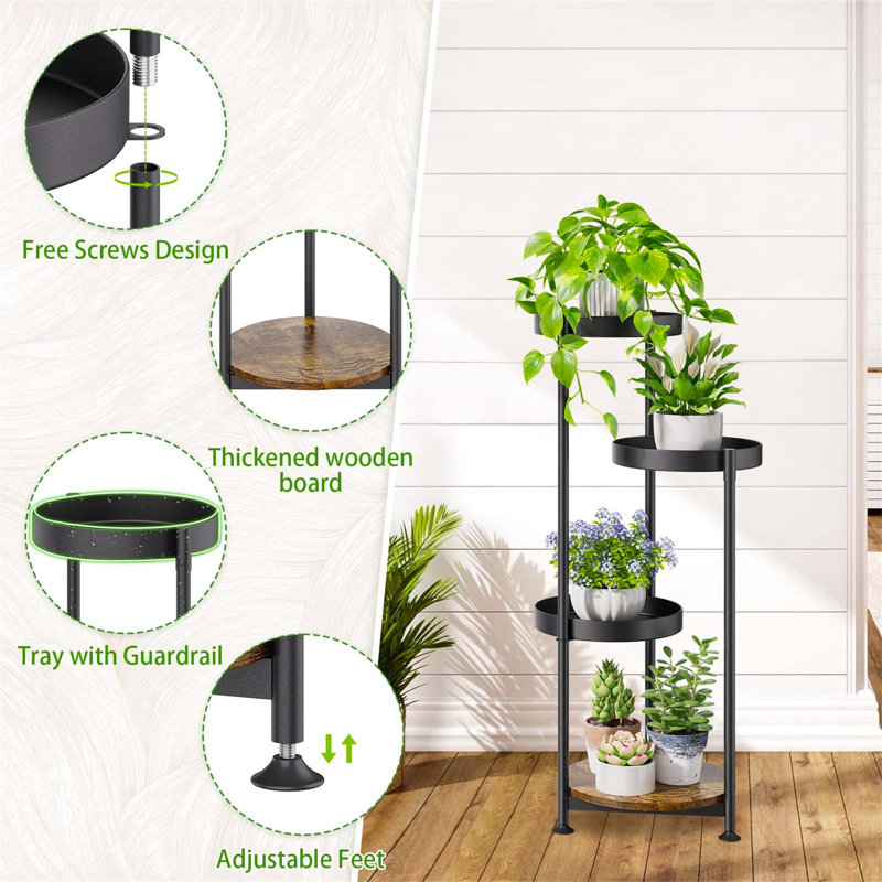 Iron Plant Stand 4 Tier