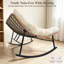Chaise berçante d'extérieur surdimensionnée avec coussin épais