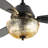 42"W Cecily LED Indoor Amber Swirl Hand-Cut Glass Ceiling Fan With Remote Control-1013585997