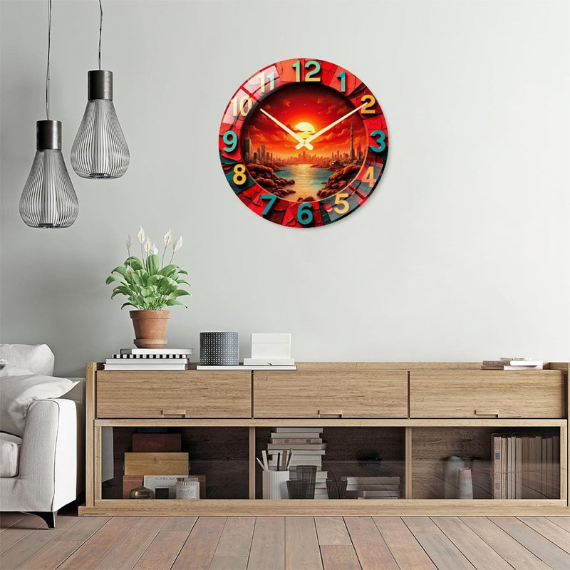 Horloge murale Sunset View