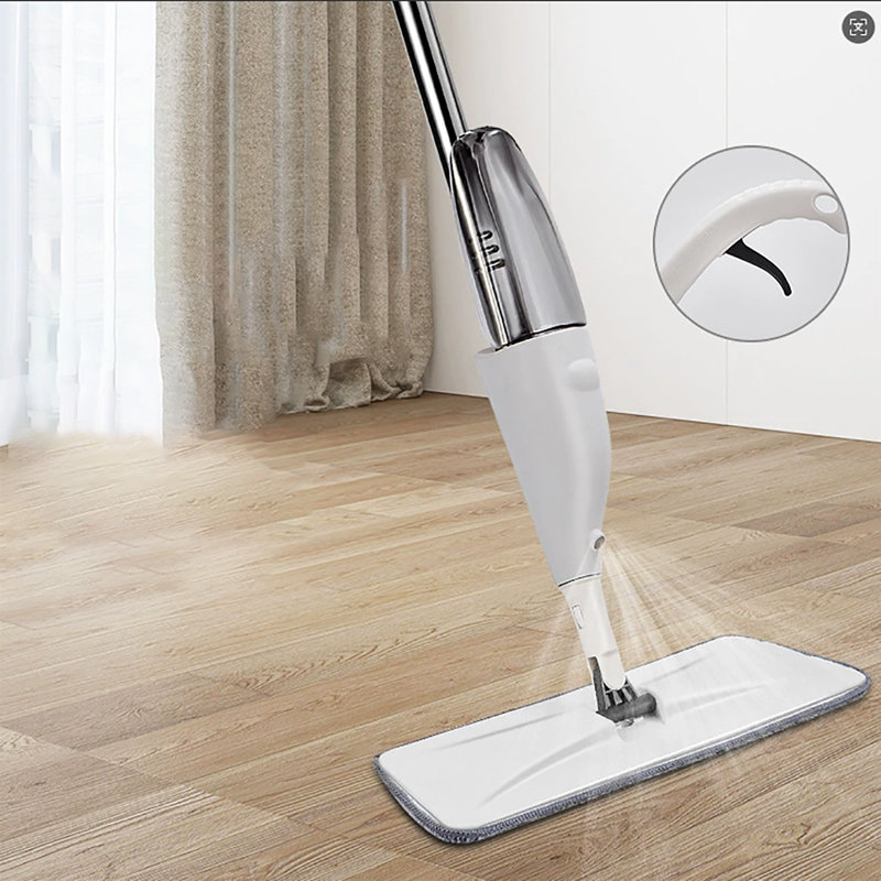 Spray Mop For Hardwood, Tile & Marble, Wet/dry Use Microfiber Spray Mop With 360° Swivel Head