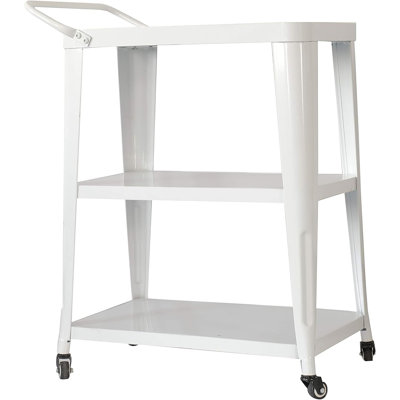 Chariot de cuisine à 3 niveaux avec cadre en métal, chariot de salle à manger industriel avec roues pivotantes