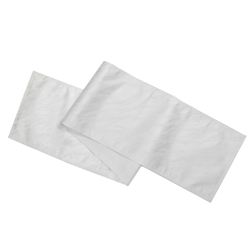 White Marble Table Runner With Lurex (72"), 54" L x 10" W
