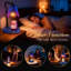 Lampe chauffe-bougie, minuterie et variateur à 4 niveaux, hauteur réglable, bleue