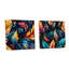 Motif artistique bohémien bohème abstrait - ensemble de 2 verres muraux en acrylique-103931095