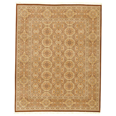 Hand Knotted Wool Area Rug in Red
