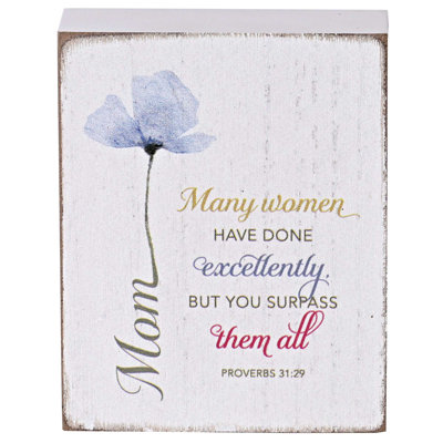 Tabletop Plaque Mom Many Women Have 3X4