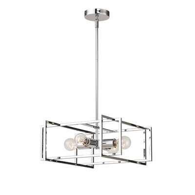 Lustre carré 4 lumières Esohe