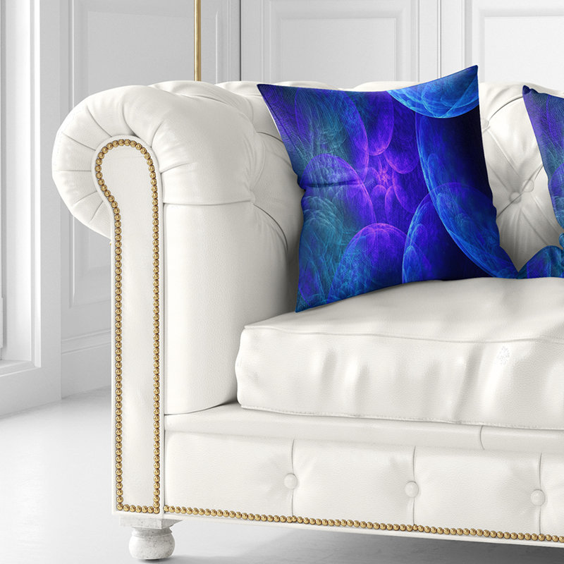 Biblical Sky with Clouds - Abstract Printed Pillow, 18" x 18", Blue, Throw Pillow