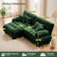 Canapé Cloud 2 places en chenille verte douce avec pouf et coussins moelleux pour se détendre-959695176