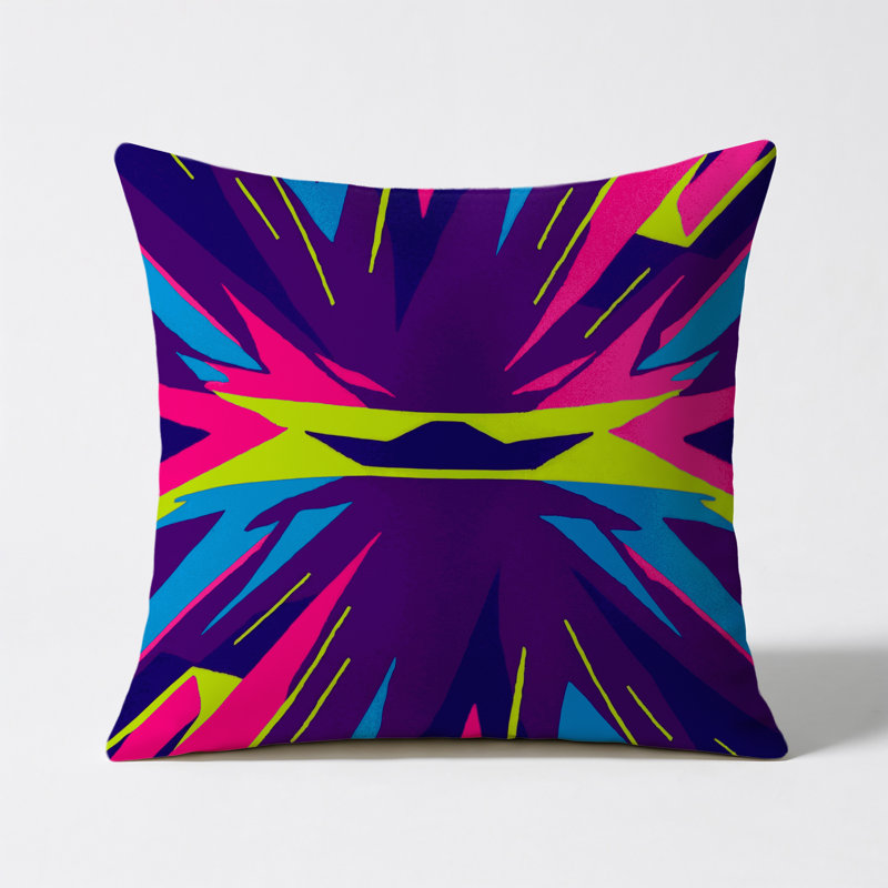 Neon Shadows Indoor And Outdoor Throw Pillow, Square 20"