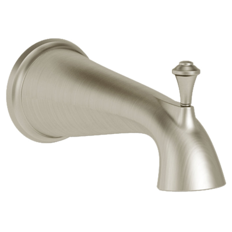 Delancey Wall Tub Spout with Diverter, Brushed Nickel