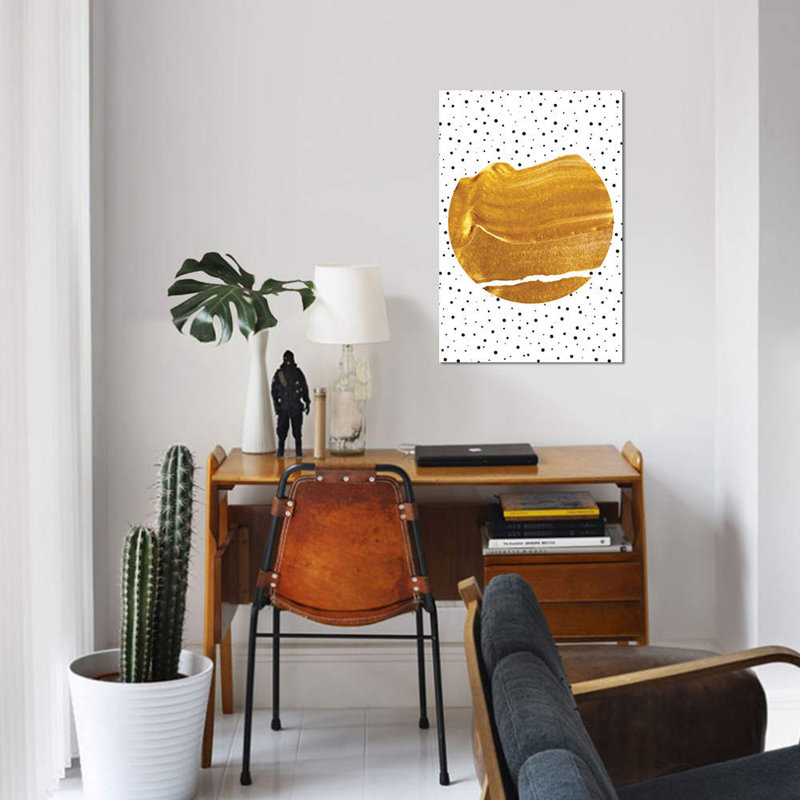 « stay gold », impression sur toile, H 18 po x l 12 po x P 1,5 po, Toile tendue, Pas de tapis