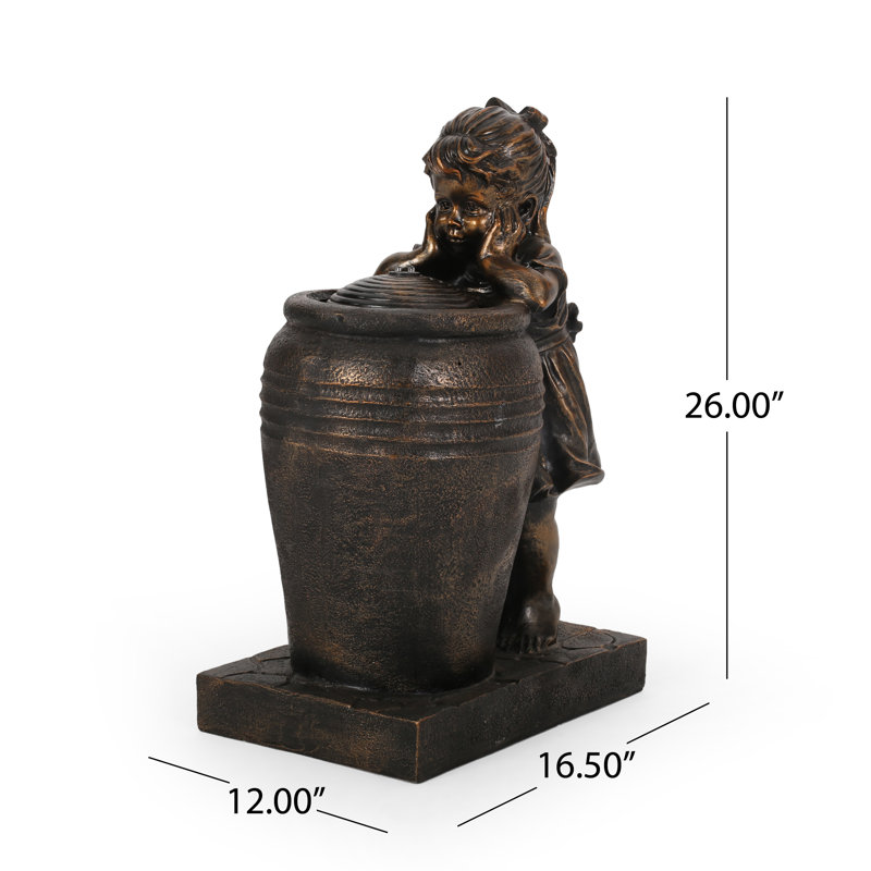 Esperanza Weather Resistant Floor Fountain with Light