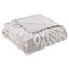 Ensemble de housse de couette pour très grand lit / très grand lit 3 pièces - Chenille, coton, motif de fleurs grises, décor de chambre 100% floral