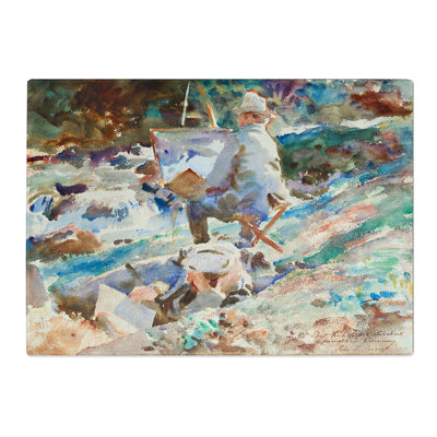 An Artist at His Easel by John Singer Sargent Chopping Board