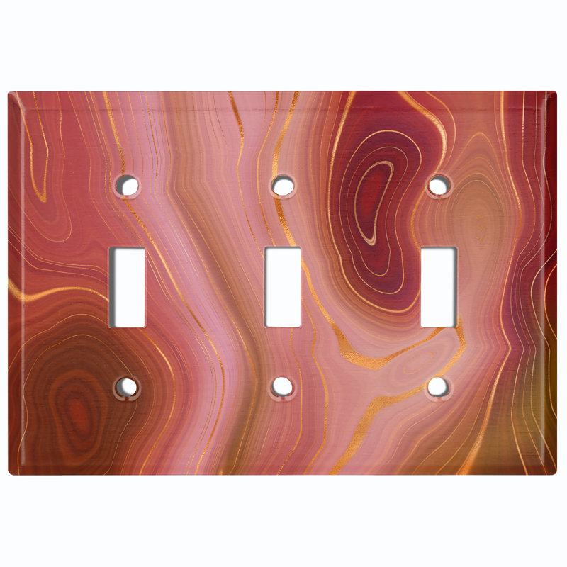 Plaque murale d'interrupteur à bascule Marble Earth Strata Swirl