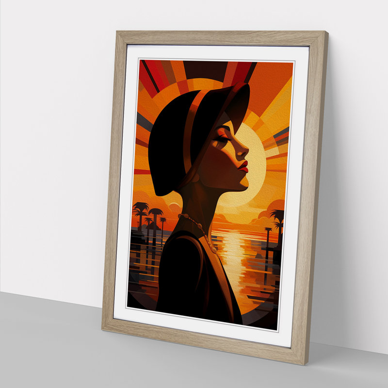 Single Picture Frame Print on Wood, Oak Framed, 64cm H x 46cm W