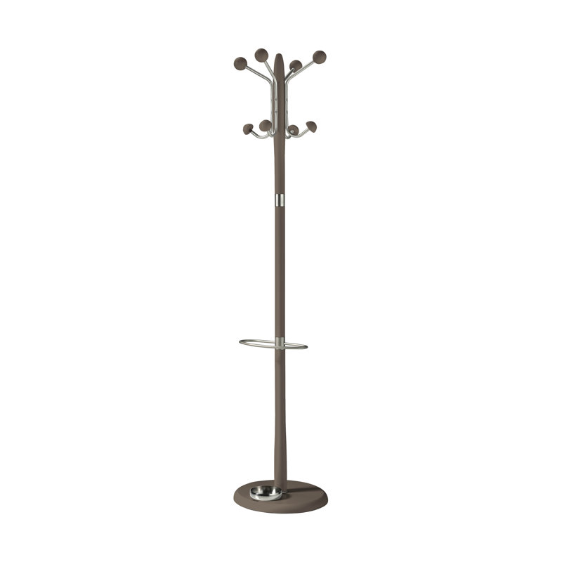 Lettie Freestanding 8 - Hook Coat Rack, Moka