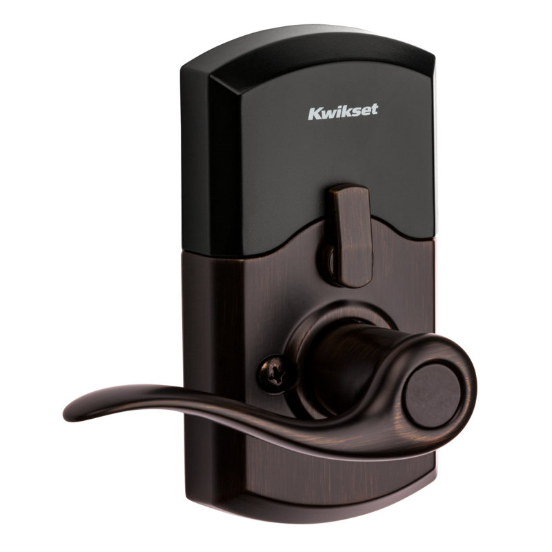 Venetian Bronze Electronic Keypad Entry Lever with SmartKey