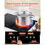 Surface de cuisson à induction, 24 po, 2 brûleurs, surface de cuisson magnétique intégrée de 1800 W, écran tactile DEL, 9 niveaux de chauffage, 110 V