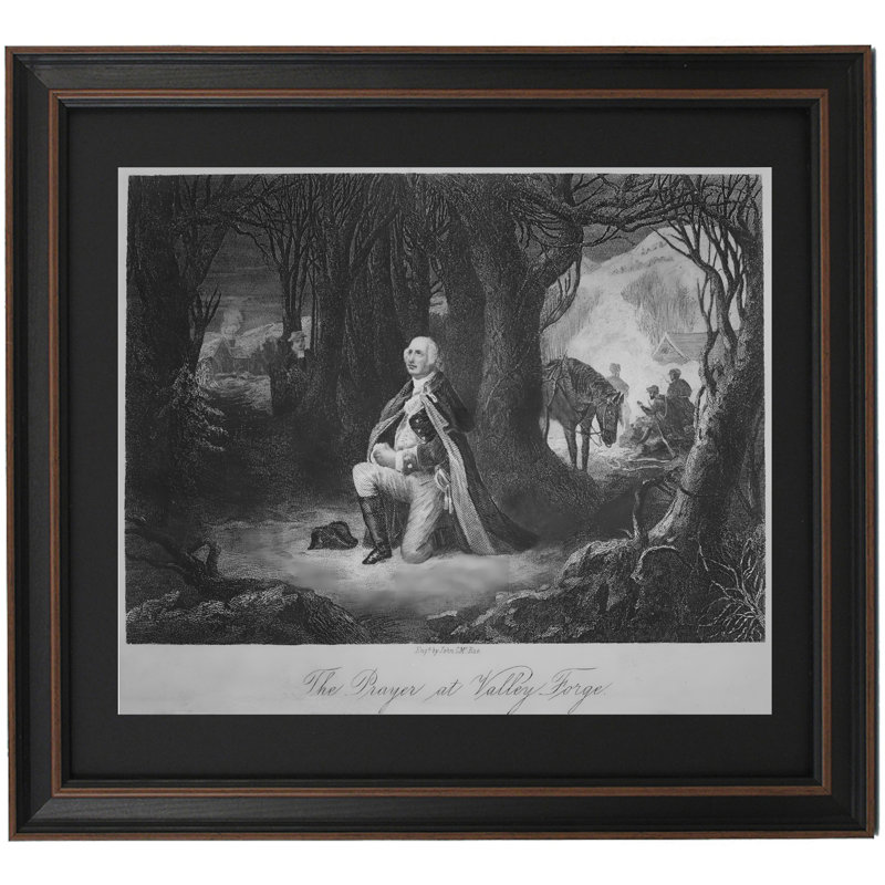 Encadrée «The Prayer At Valley Forge» par John C. Mcrae, H 19 po x l 24 po