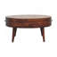 Table basse Wood Odyssey, 2 tiroirs, pieds nordiques, brun