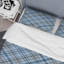 Tartan à carreaux bleus - ensemble de housse de couette abstrait - microfibre de polyester-1763756289
